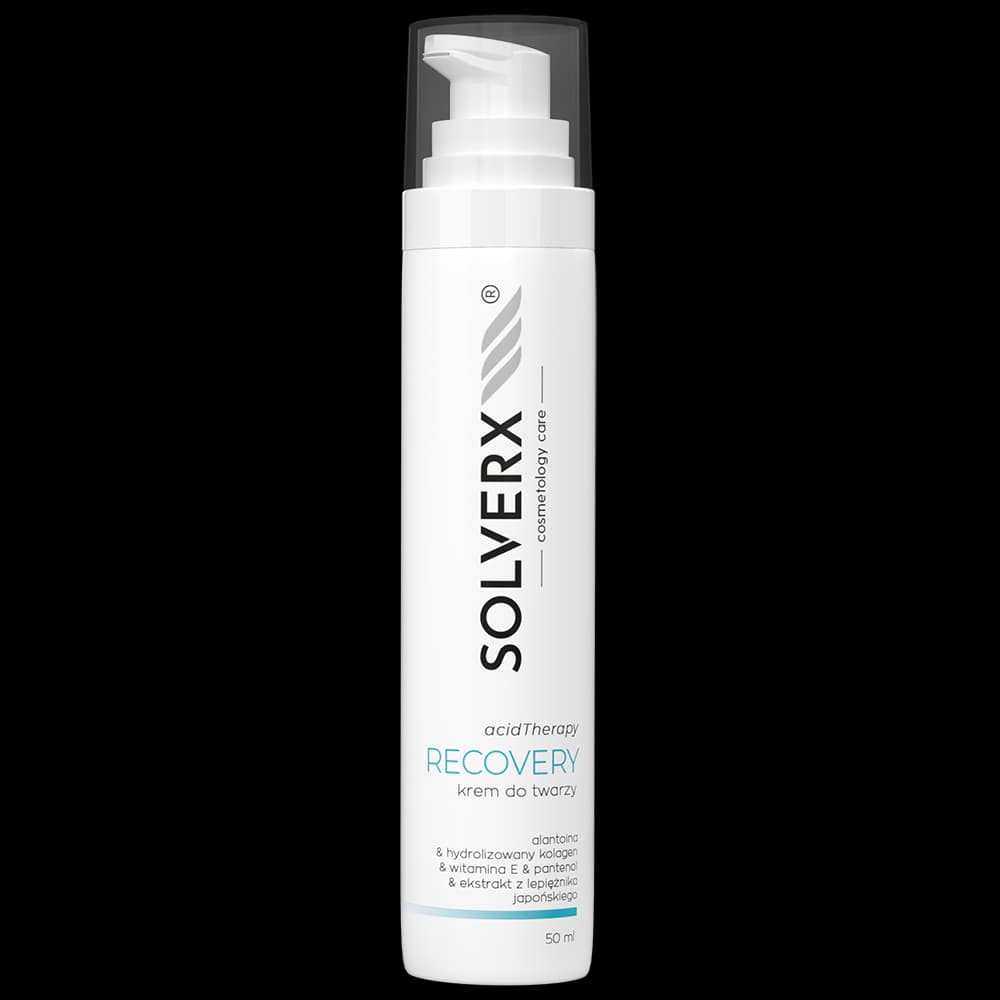 Krem do twarzy regenerujący łagodzący - SOLVERX Acid Therapy - RECOVERY -