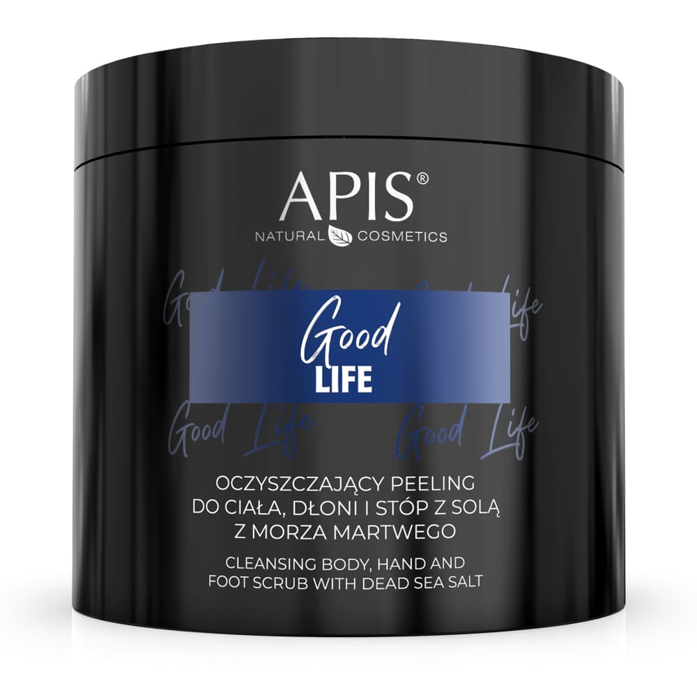 Oczyszczający peeling do ciała, dłoni i stóp z solą z Morza Martwego Apis Good Life