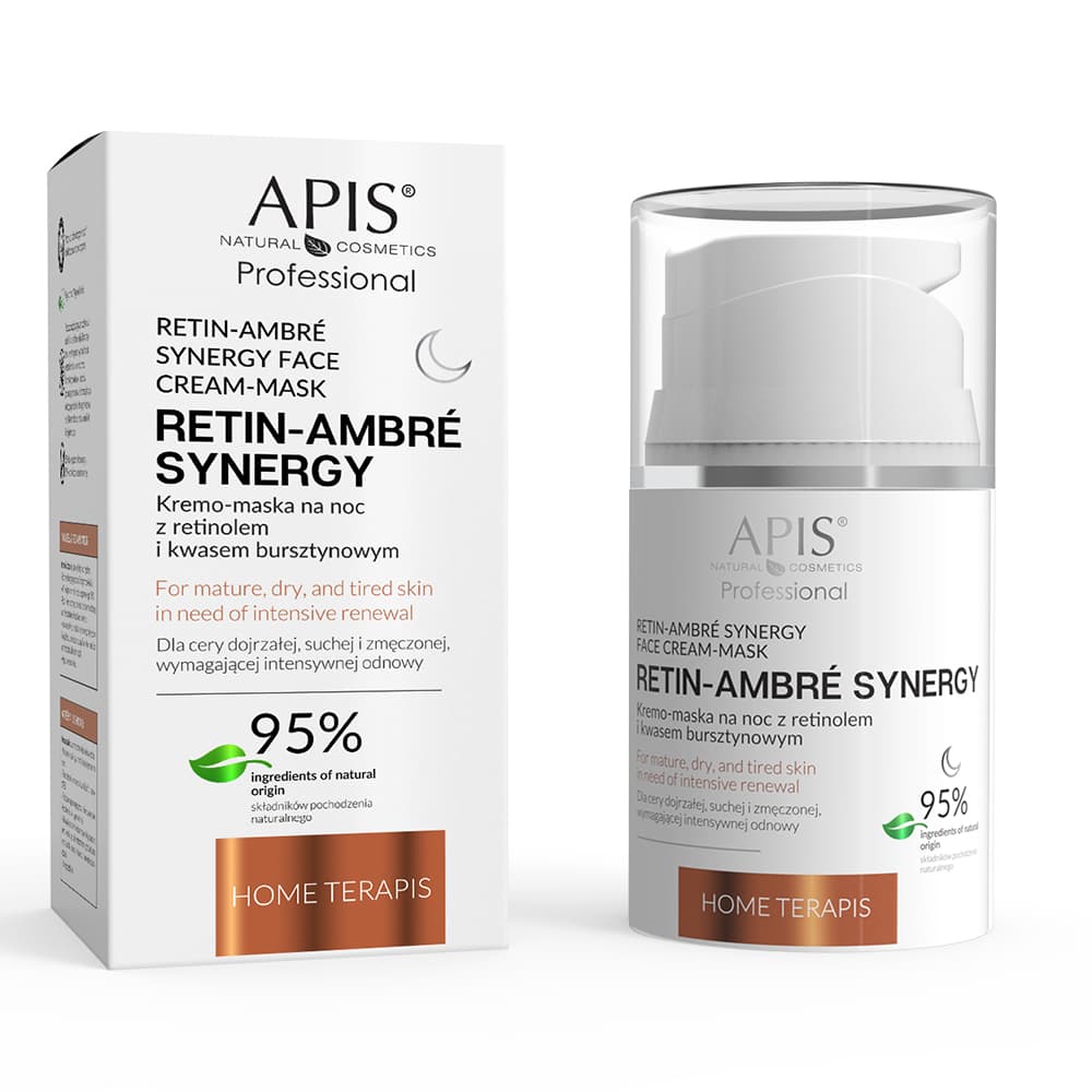 Kremo-maska na noc z retinolem i kwasem bursztynowym - Apis Retin-Ambre Synergy -