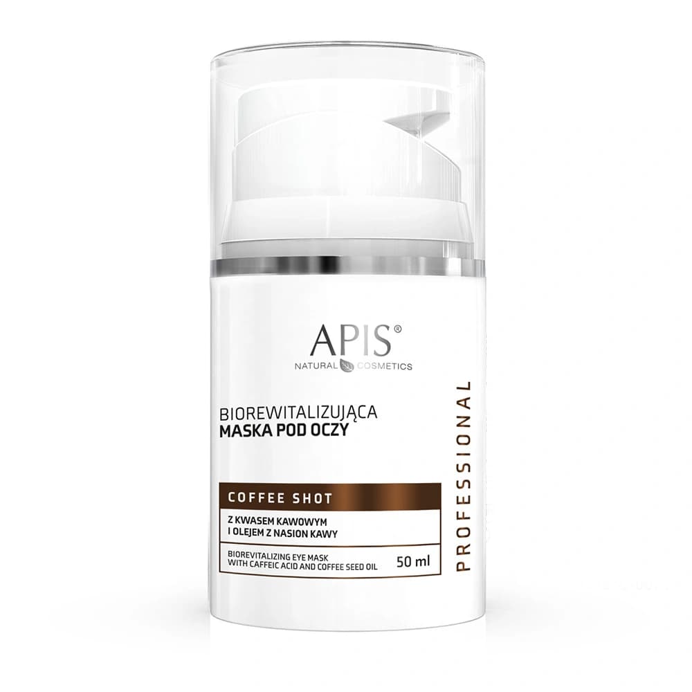 Biorewitalizująca maska pod oczy z kwasem kawowym i olejem z nasion kawy - Apis Coffee Shot -