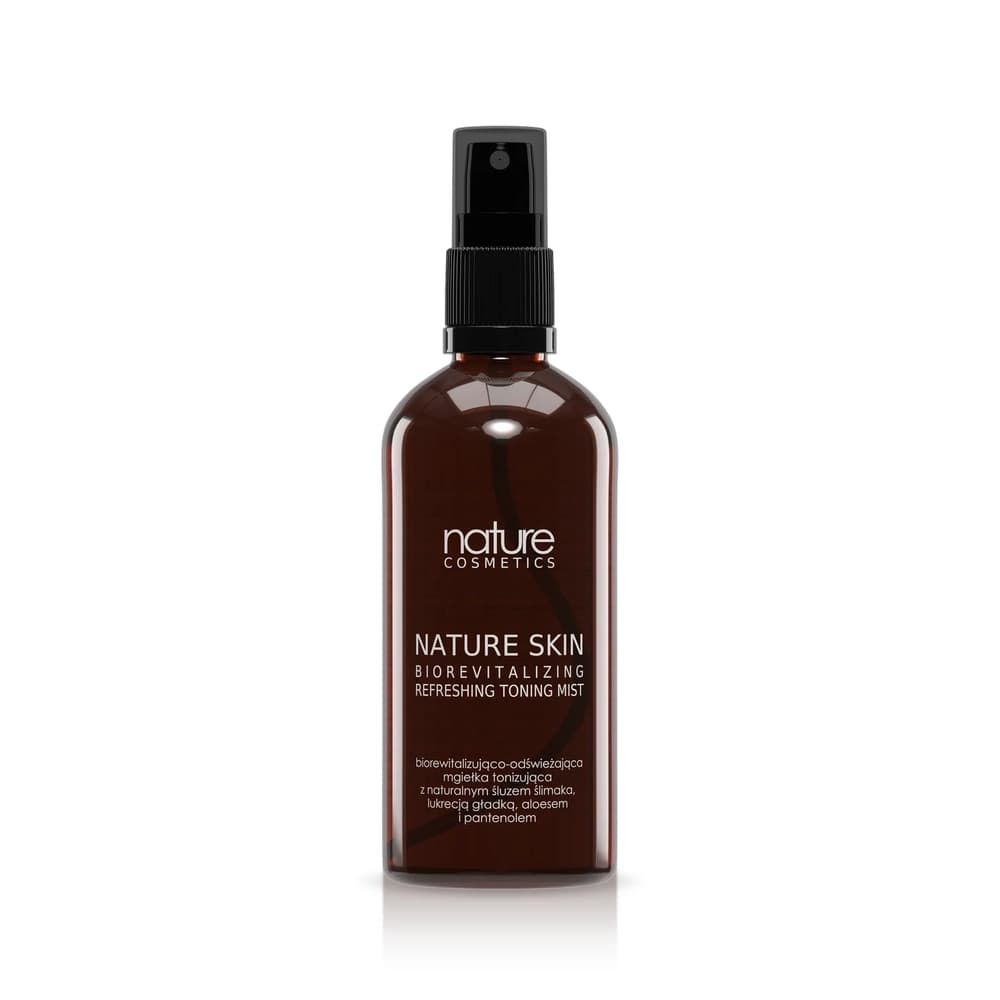Mgiełka tonizująca ze śluzem ślimaka - Nature Cosmetics - Nature Skin Biorevitalizing Refreshing Toning Mist -