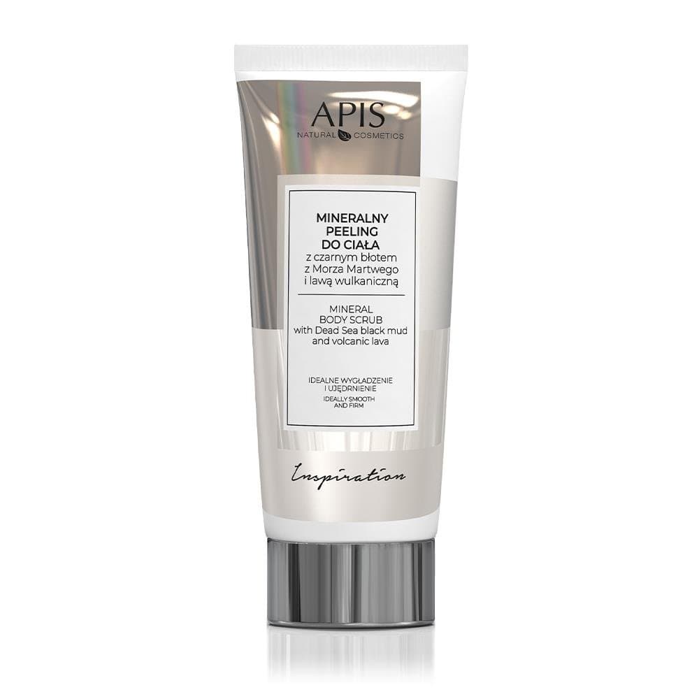 Mineralny peeling do ciała Apis Inspiration z czarnym błotem z Morza Martwego i lawą wulkaniczną