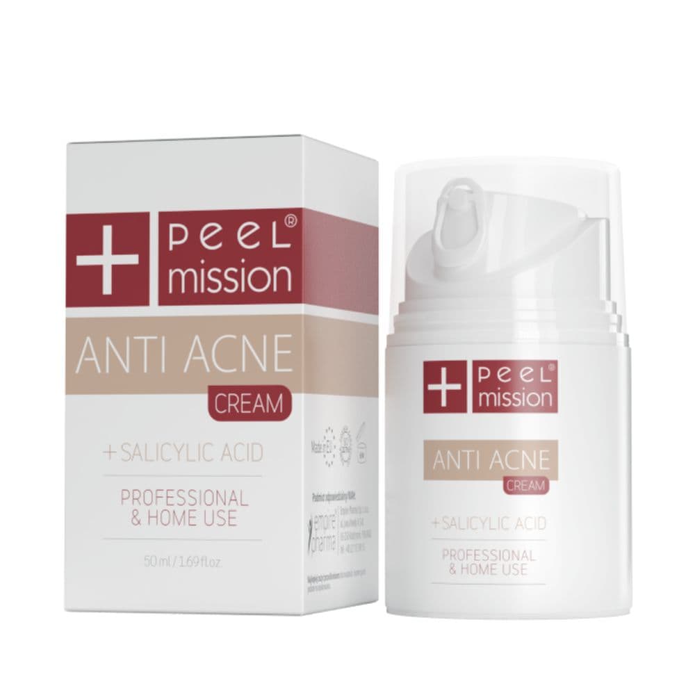 Krem do skóry trądzikowej z kwasem salicylowym i cynkiem - Peel Mission - Anti Acne Cream -