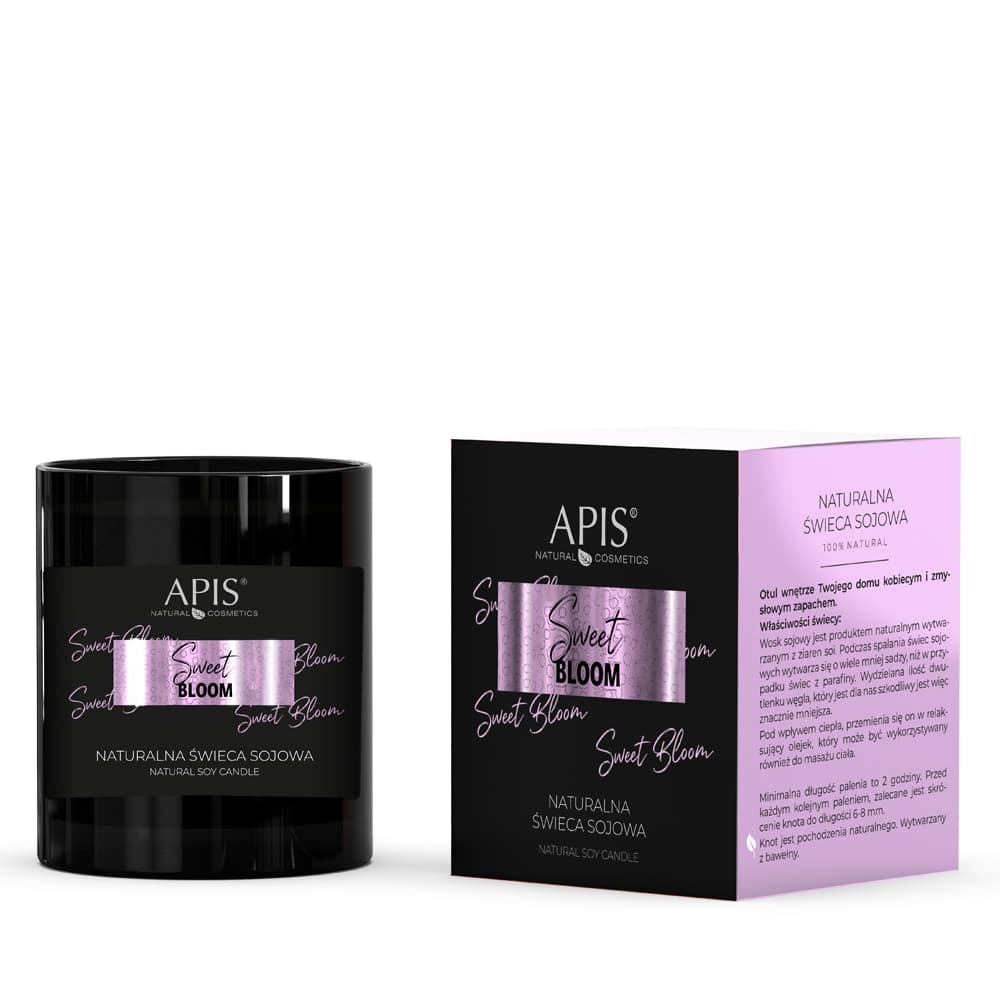 Naturalna świeca sojowa 100% - Apis Sweet Bloom -