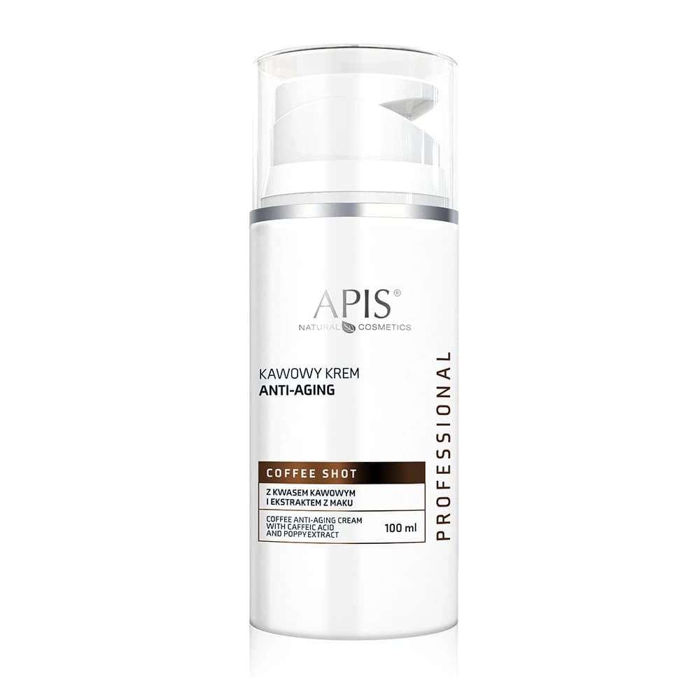 Kawowy krem anti-aging z kwasem kawowym i ekstraktem z maku - Apis Coffee Shot -