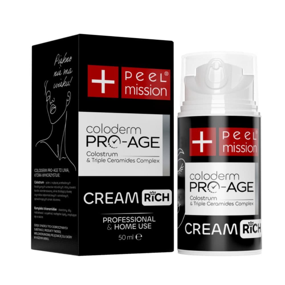 Krem regenerujący z colostrum dla bardzo suchej skóry - Peel Mission - Coloderm Pro Age Cream - Rich -