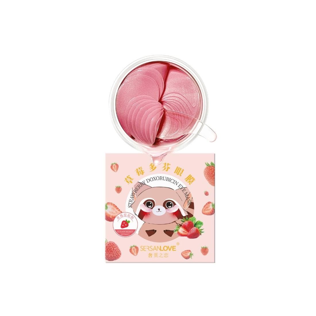 Strawberry Doxorubicin Eye Mask,. - Hydrożelowe płatki pod oczy
