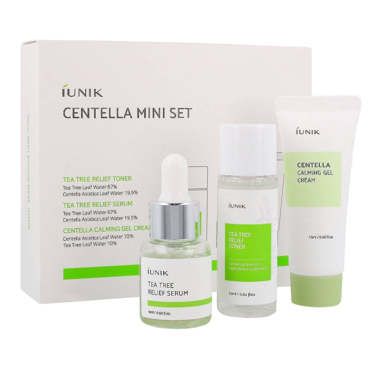 Centella Mini Set (tonik + serum + krem) - zestaw podróżny kosmetyków z wąkrotą azjatycką