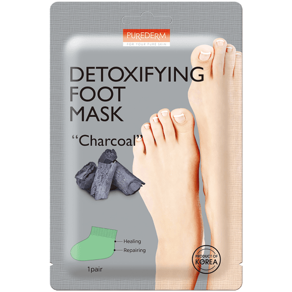 Detoxifying Foot Mask ,,Charcoal'', - Oczyszczająca maseczka do stóp z węglem