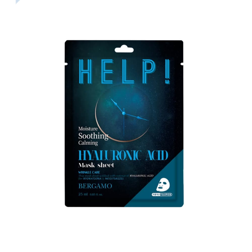 HELP! Hyaluronic Acid Mask Sheet, - Nawilżająca maska w płachcie