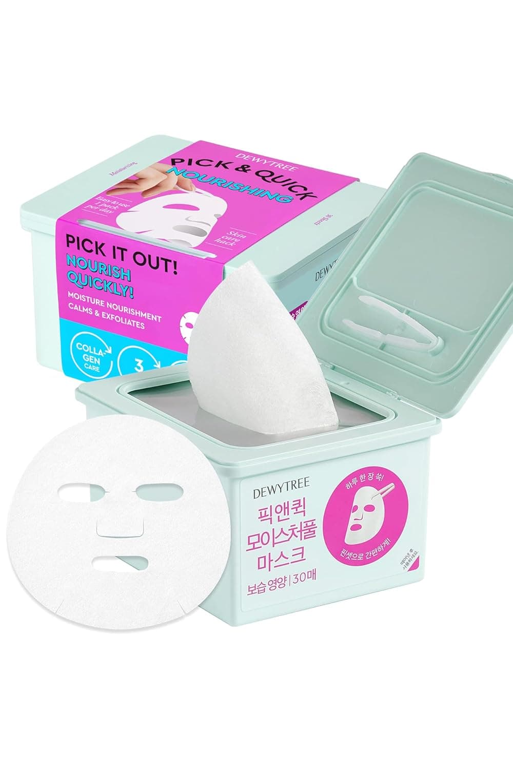 PICK AND QUICK Moisture Full Mask - 30 masek w płchcie o działaniu nawilżającym