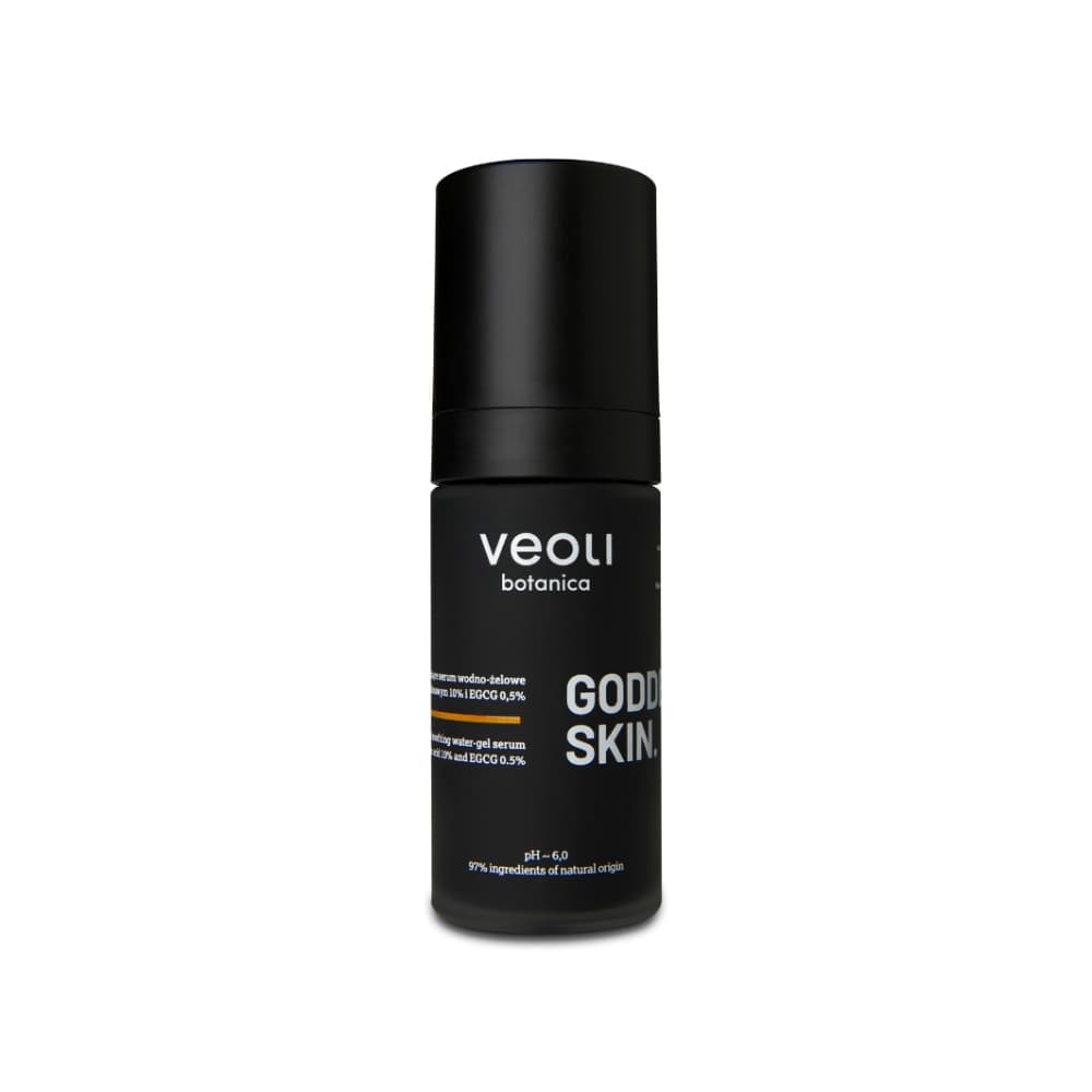 GODDESS SKIN rozjaśniająco – kojące serum wodno-żelowe z etylowanym kwasem askorbionowym 10% i EGCG 0,5%
