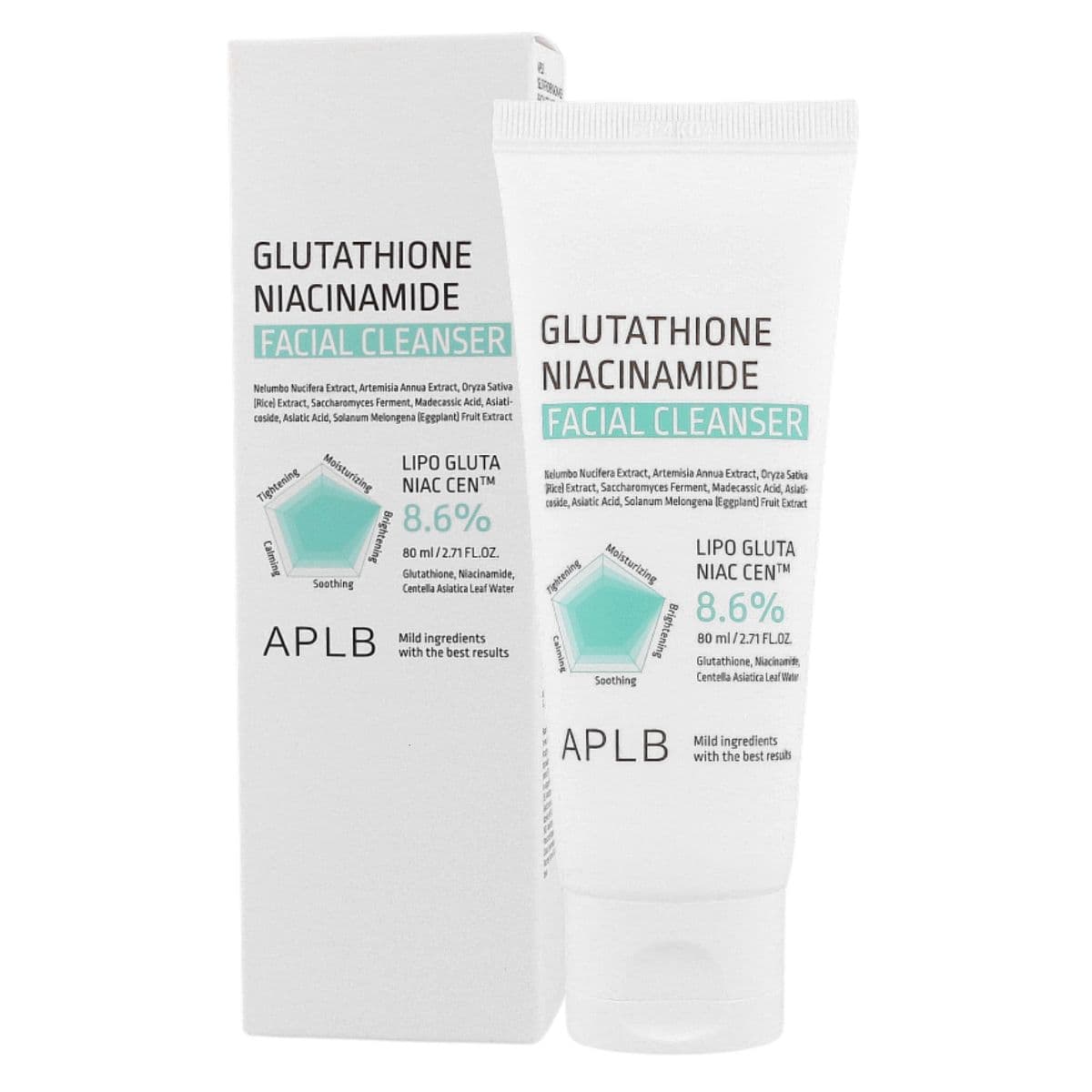 Glutathione Niacinamide Facial Cleanser, - rozjaśniająco-kojąca emulsja do mycia twarzy