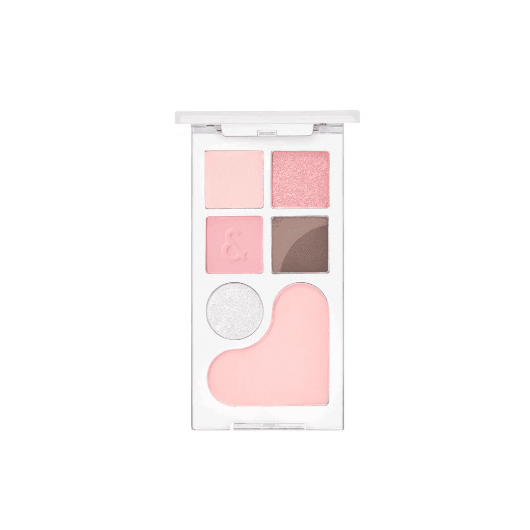 Bare Layer Palette 02 Strawberry Mood, - paleta cieni do powiek z różem w odcieniu różowym