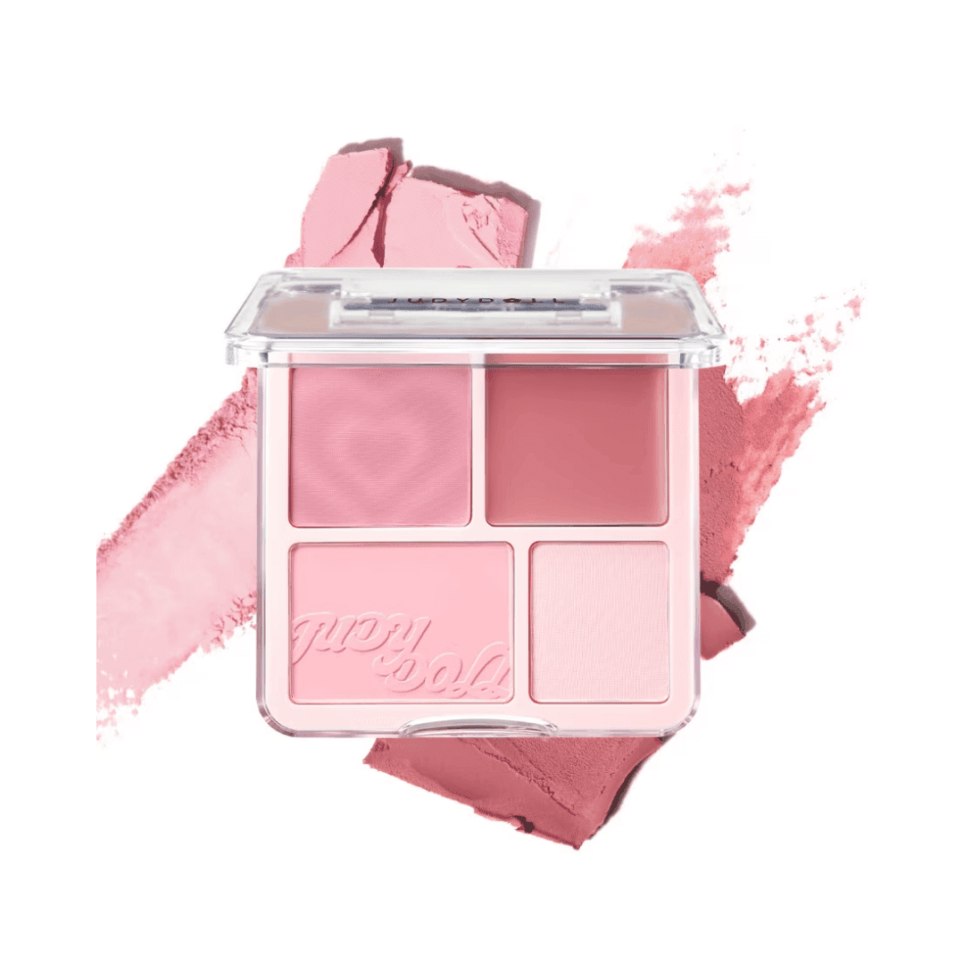 4 Color Blush & Highlight Palette #03 Ballerina Dream, - paleta róży i rozświetlaczy