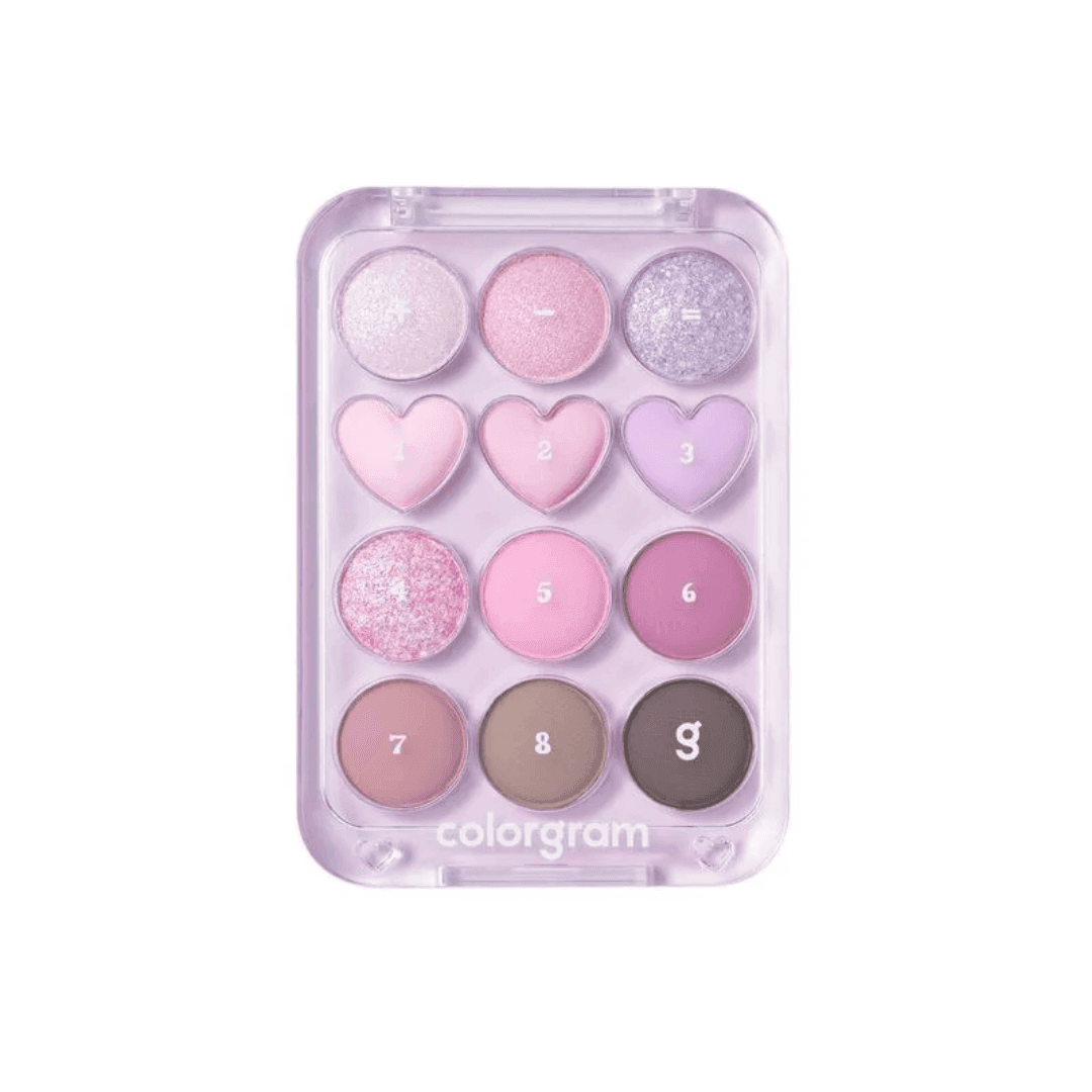 Pin Point Eyeshadow Palette #03 Pink + Lavender, - plaeta 12 cieni do powiek w odcieniach różowych i lawendowych
