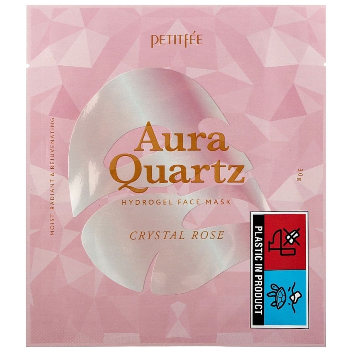 Aura Quartz Hydrogel Face Mask Crystal Rose, - rozświetlająca maska hydrożelowa