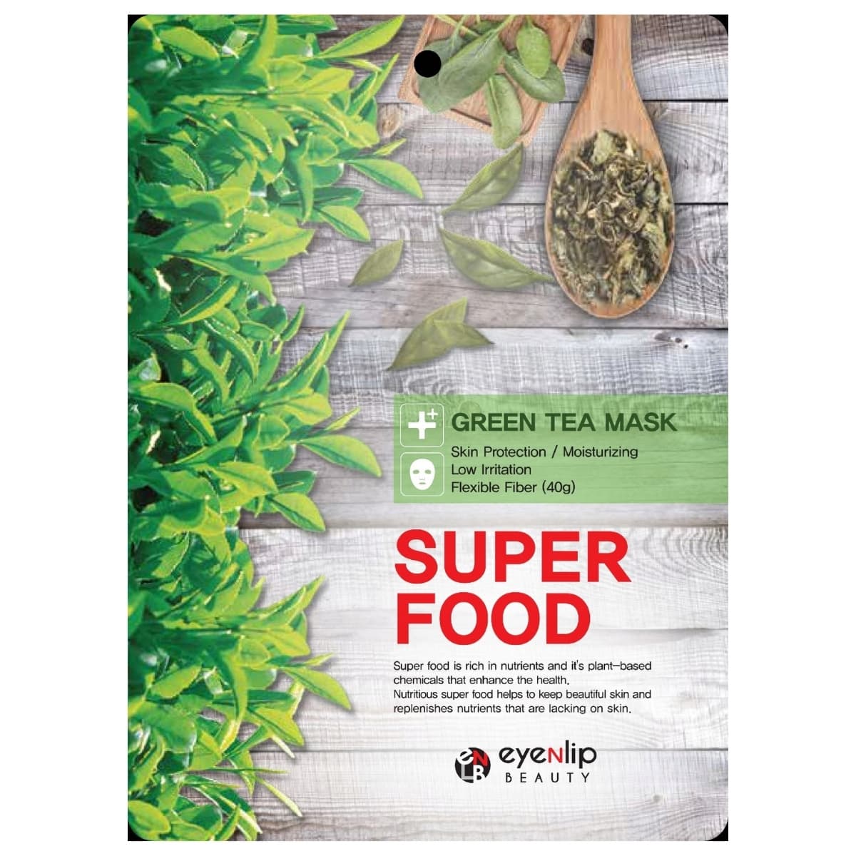 Beauty - Super Food Green Tea Mask, - maska w płachcie z ekstarktem z zielonej herbaty