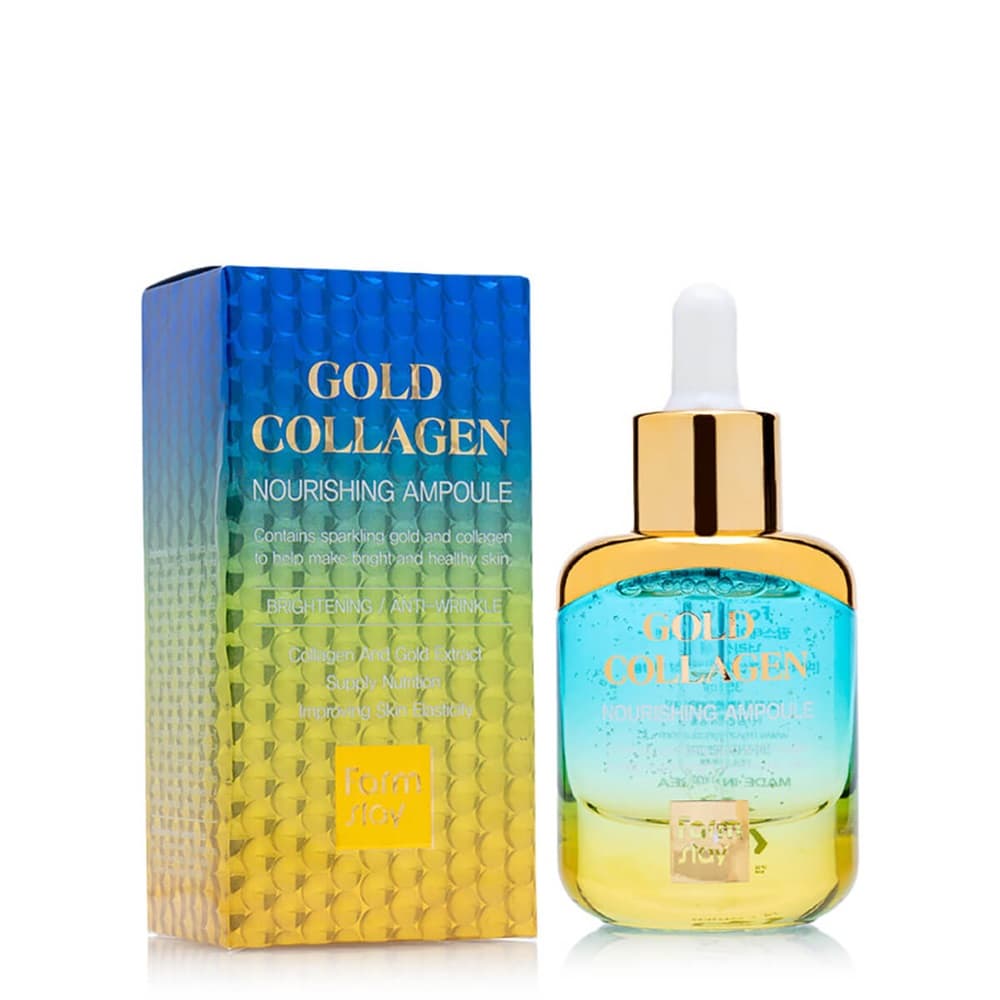 FARMSTAY - Gold Collagen Nourishing Ampule, - ampułka z kolagenem do twarzy