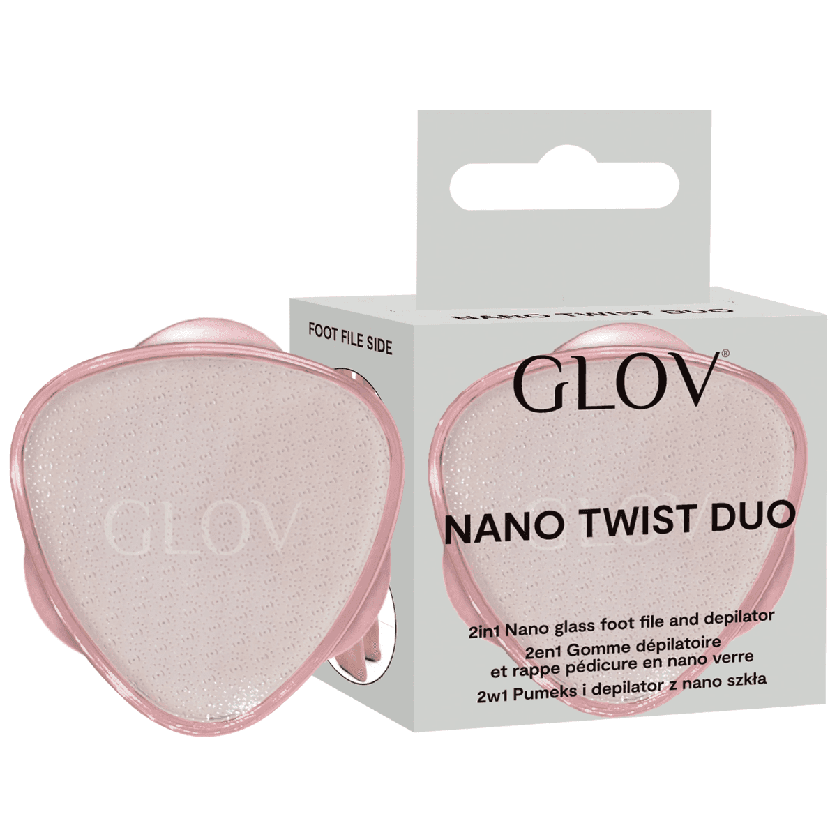 Nano Twist Duo, - pumeks i depilator z nano szkła 2w1