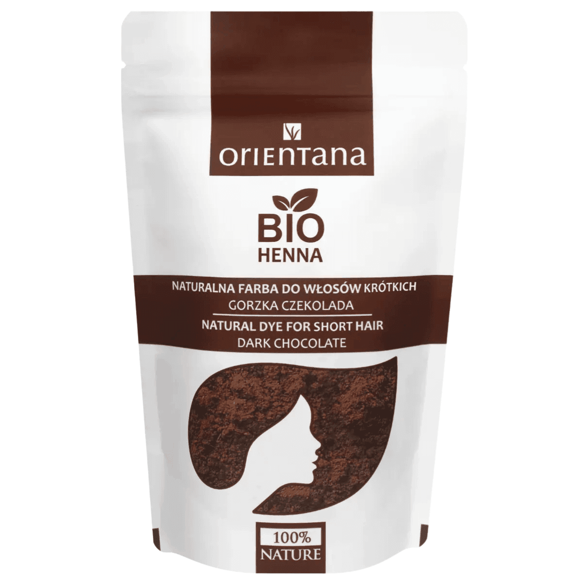 BIO Henna Natural Dye For Shot Hair, - naturalna farba do włosów krókich Gorzka Czekolada
