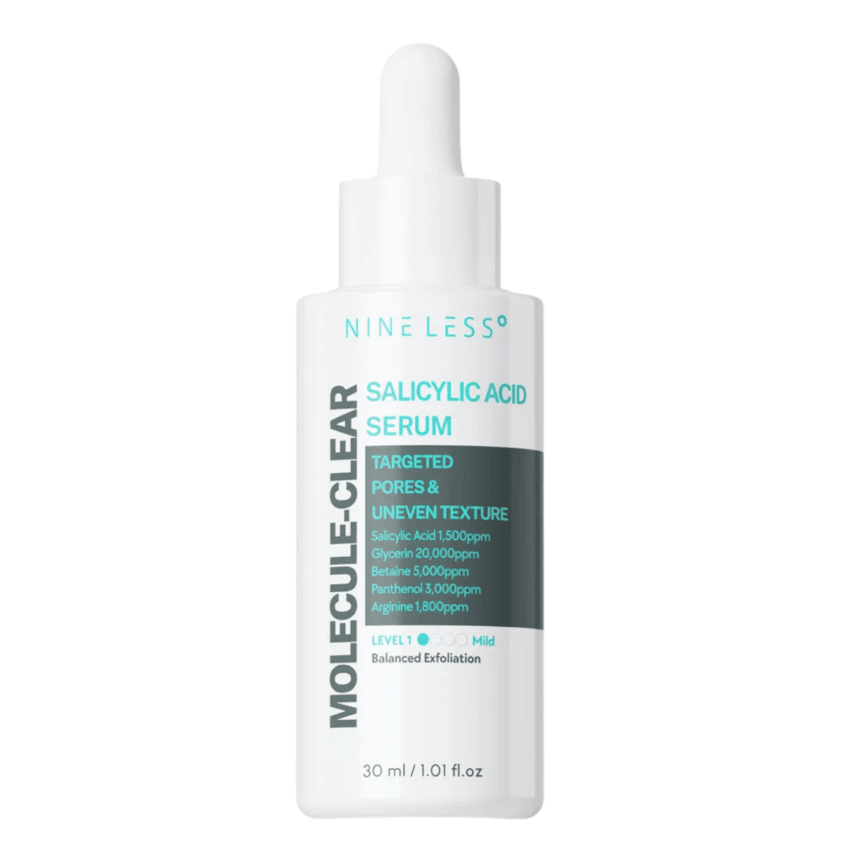 NINE LESS - Molecule-Clear Salicylic Acid Serum, - Delikatnie złuszczające serum z kwasem salicylowym