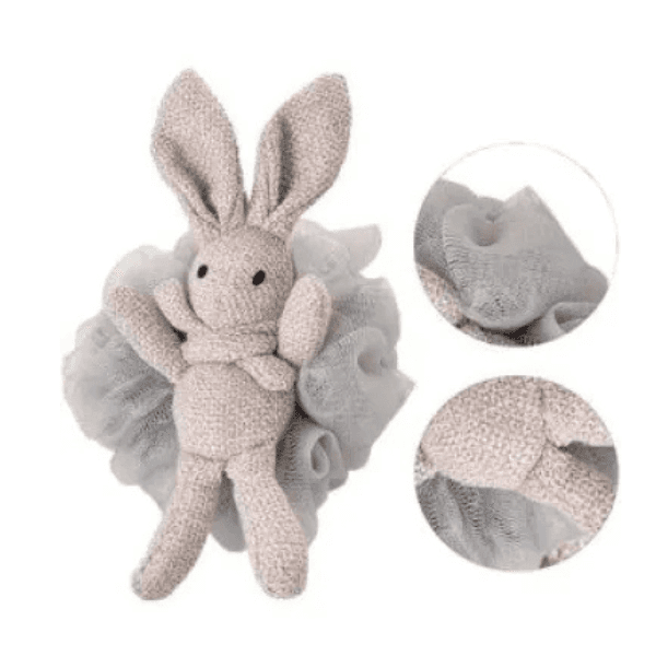 Gąbka do mycia ciała w kształcie króliczka, 15 cm