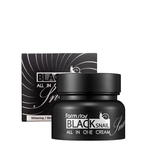 Farmstay Black Snail All in One Cream Krem do twarzy all-in ze śluzem ślimaka