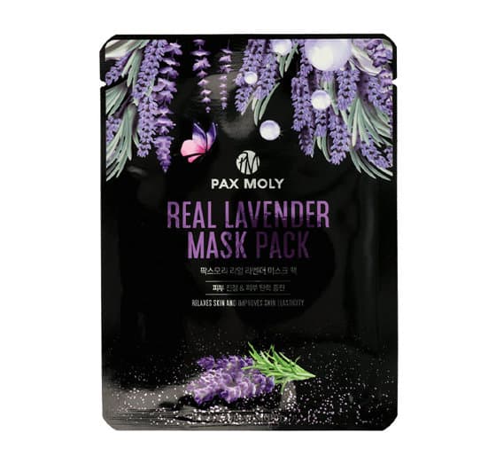 Real Lavender Mask Pack, Maska w płachcie oczyszczająca z ekstraktem z lawendy