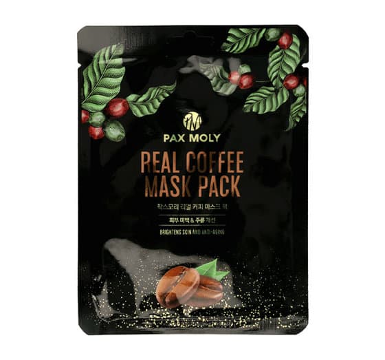 MOLY Real Coffee Mask Pack Odmładzająco-rozświetlająca maska w płachcie z ekstraktem z kawy