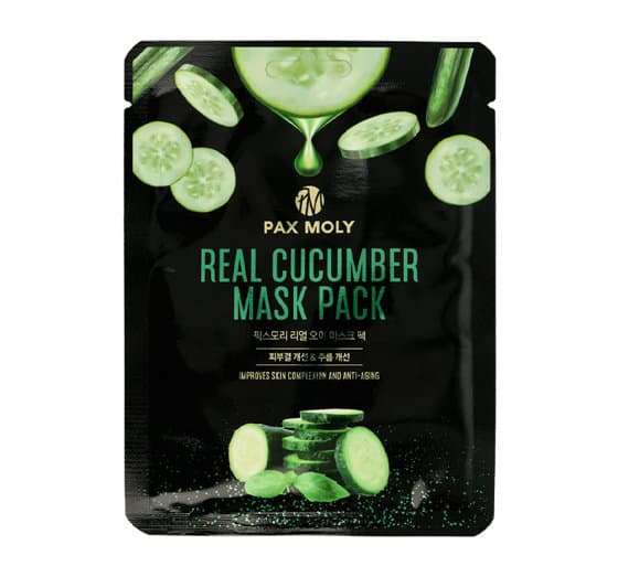 Real Cucumber Mask Pack, Maska w płachcie odświeżająco - łagodząca z ekstraktem z ogórka