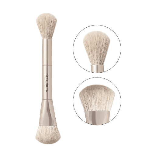Dual- Ended Precision Blush Brush | Dwustronny, syntetyczny pędzel do różu