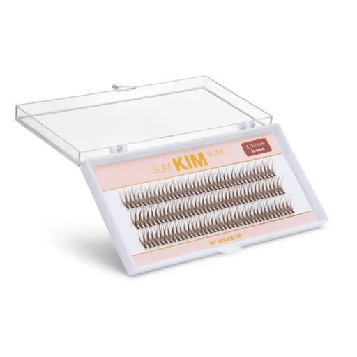 Slim Kim Brown 12 mm | Brązowe kępki rzęs Luxury Slim Kim
