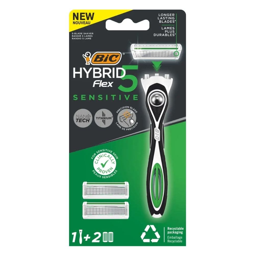 Flex Hybrid 5 Sensitive Maszynka do golenia + 2 ostrza wkłady