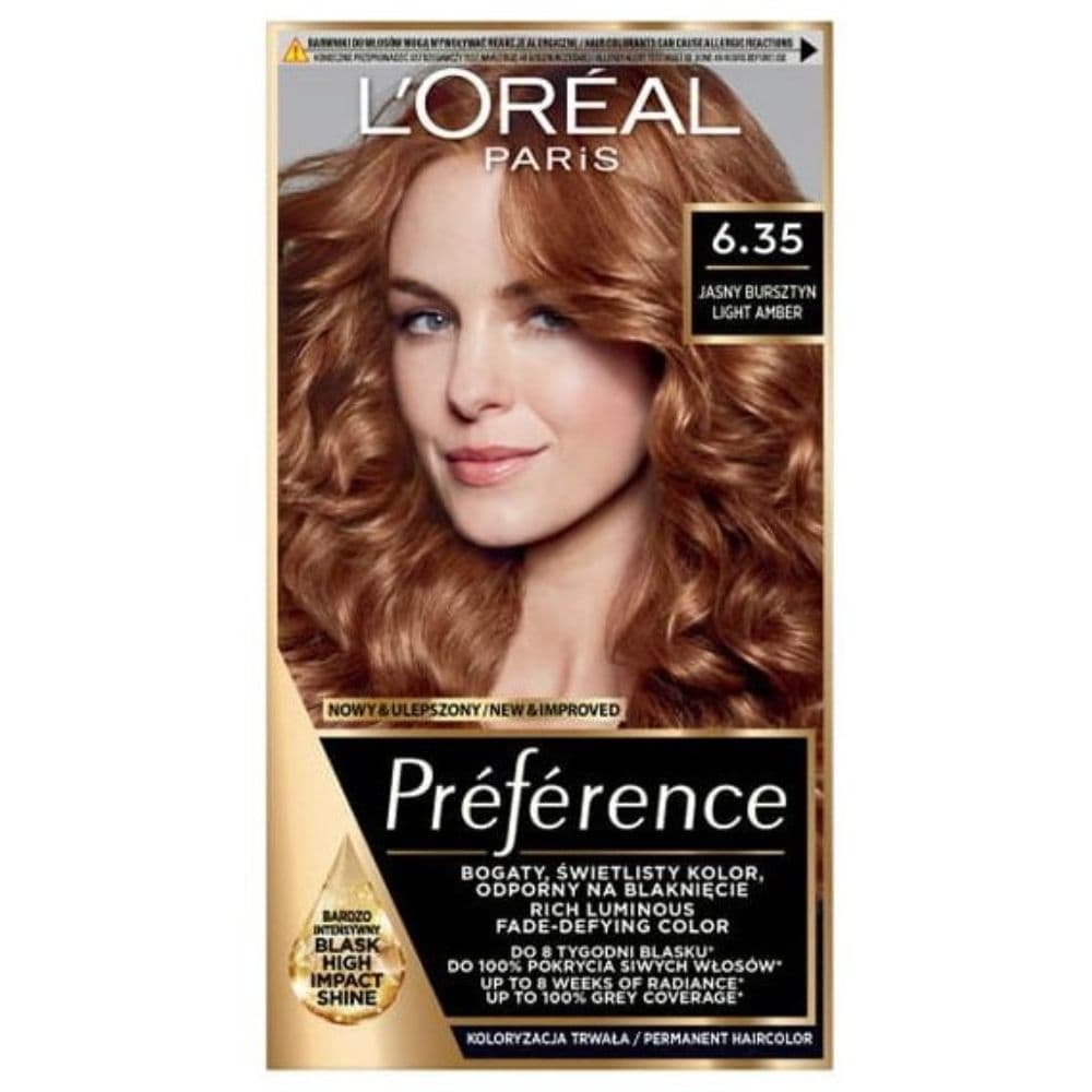L'Oreal Paris Preference 6.35 Jasny Bursztyn farba do włosów