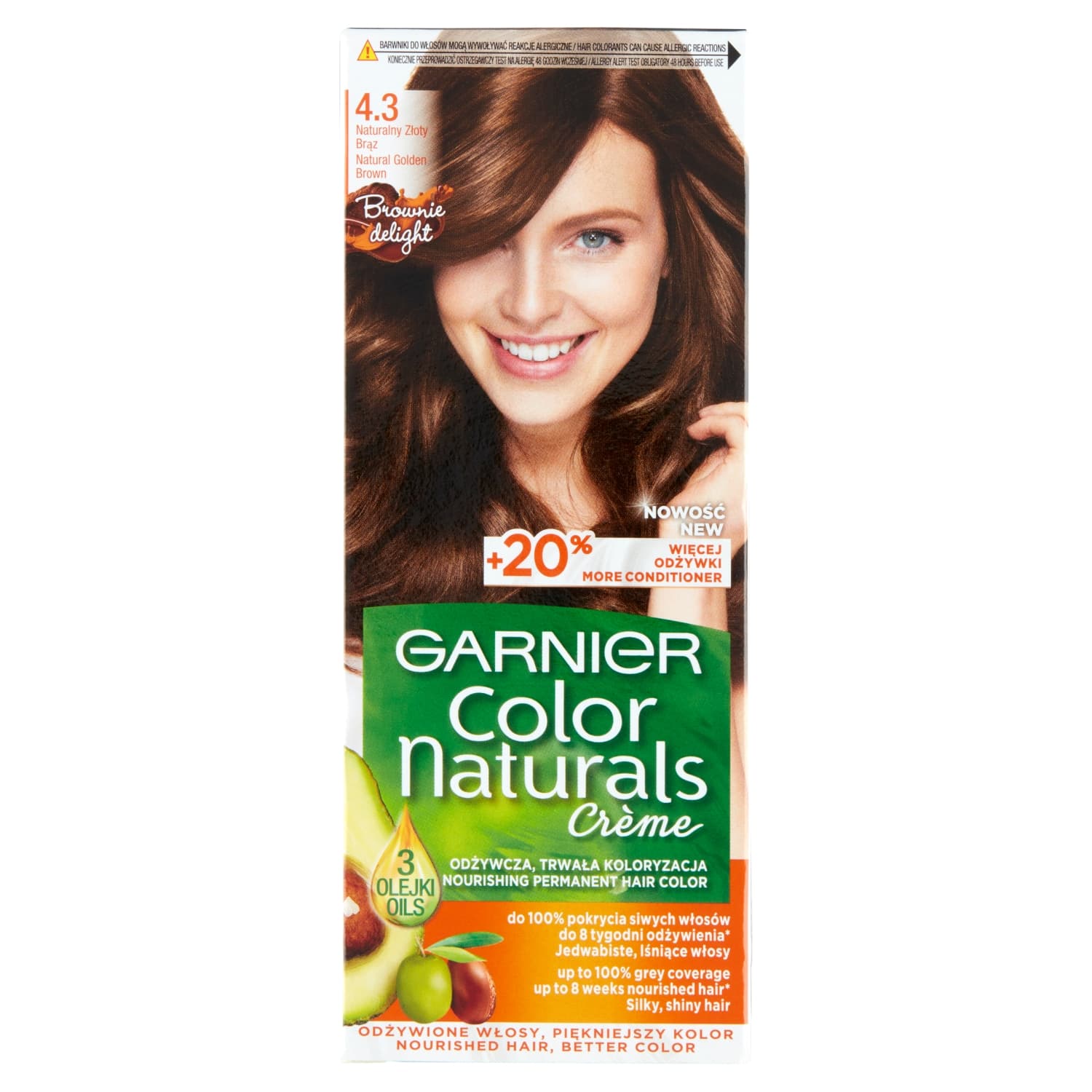 Color Naturals Crème Farba do włosów naturalnie złoty brąz 4.3