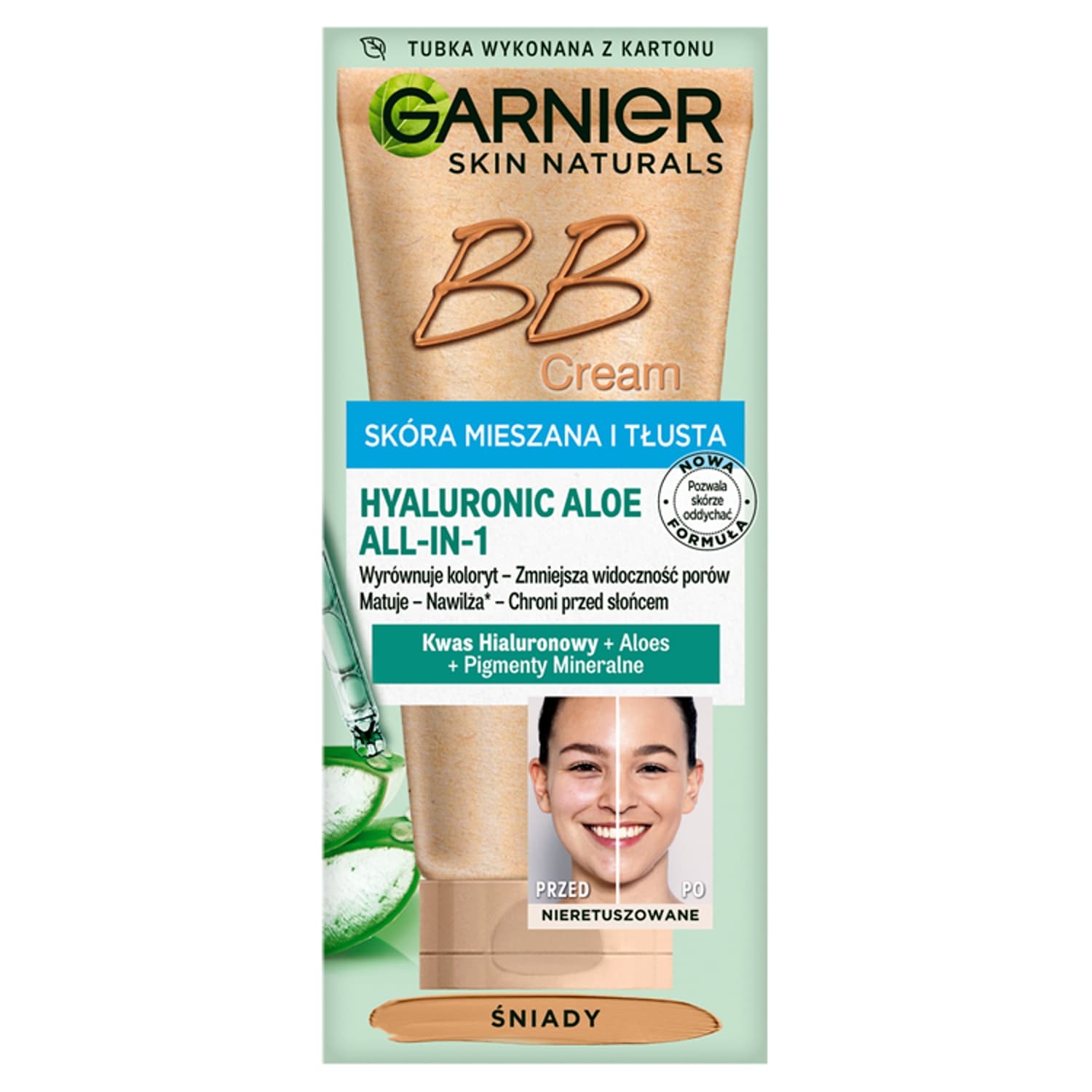 Hyaluronic Aloe krem BB skóra mieszana i tłusta, śniady