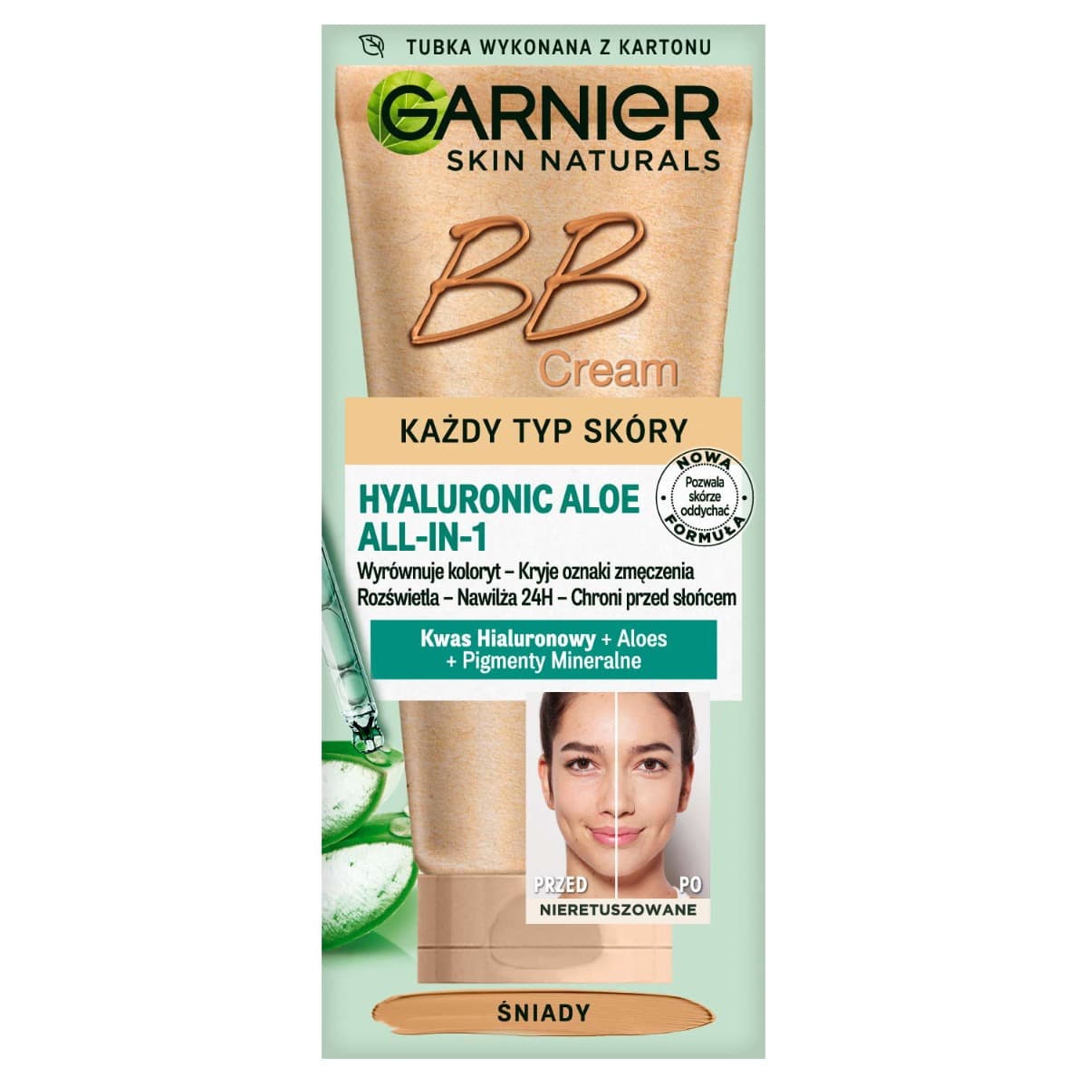Hyaluronic Aloe krem BB każdy typ skóry, śniady