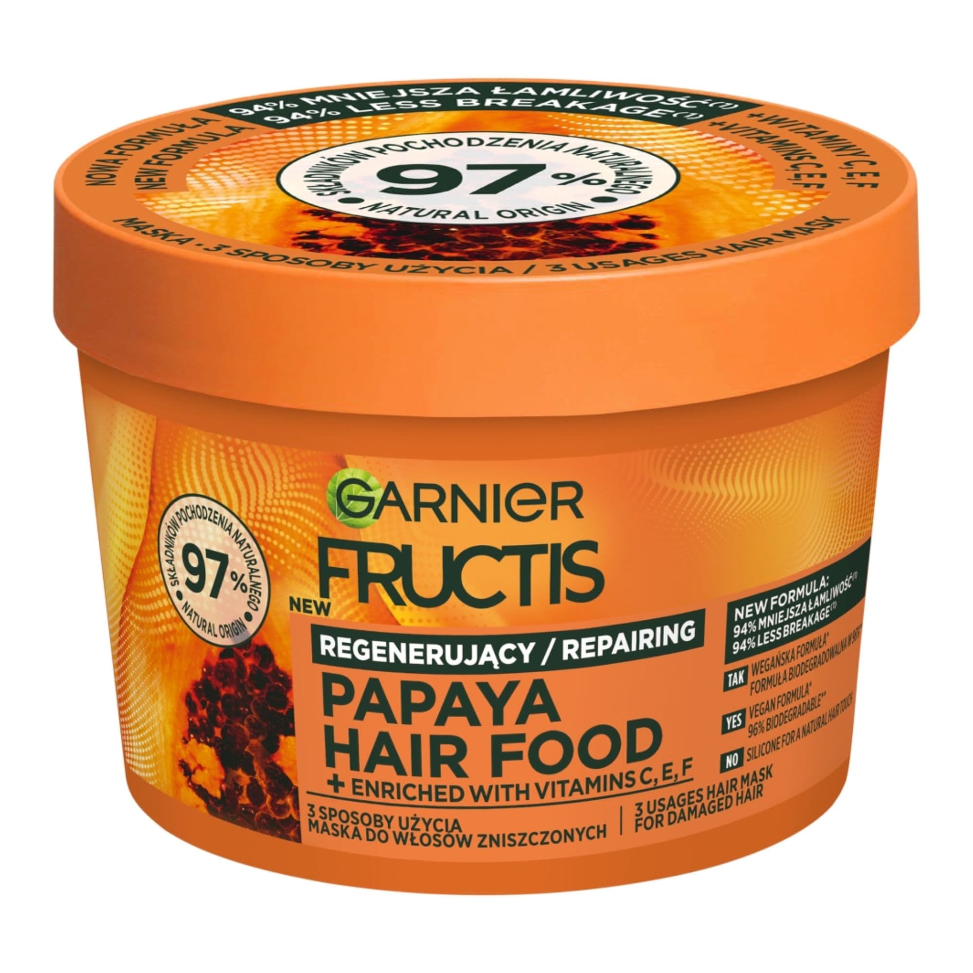 FRUCTIS PAPAYA HAIR FOOD maska do włosów zniszczonych