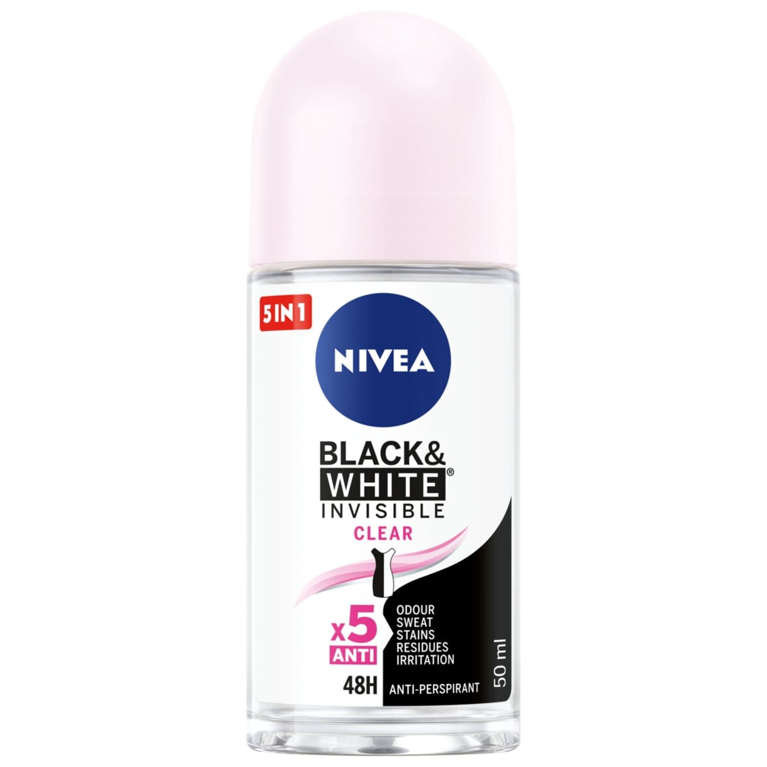 Black&White Invisible Clear Antyperspirant Roll ON