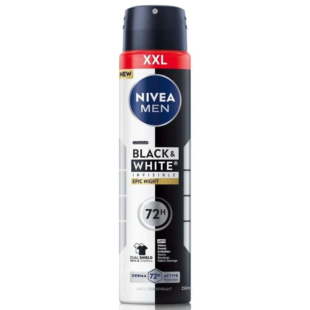Men Black&White Invisible Epic Night 72h antyperspirant