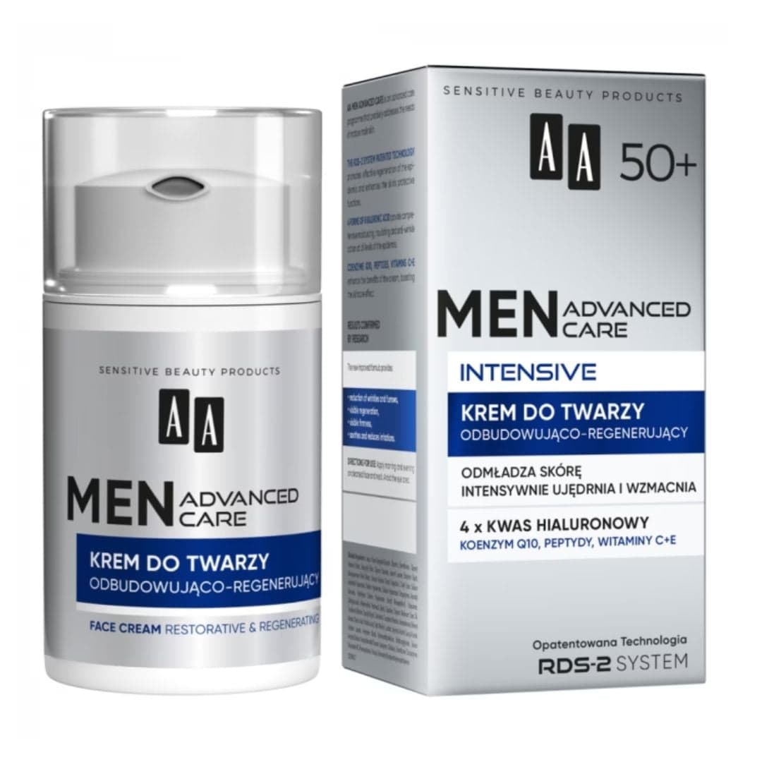 MEN krem do twarzy odbudowująco-regenerujący Advanced Care Intensive 50+