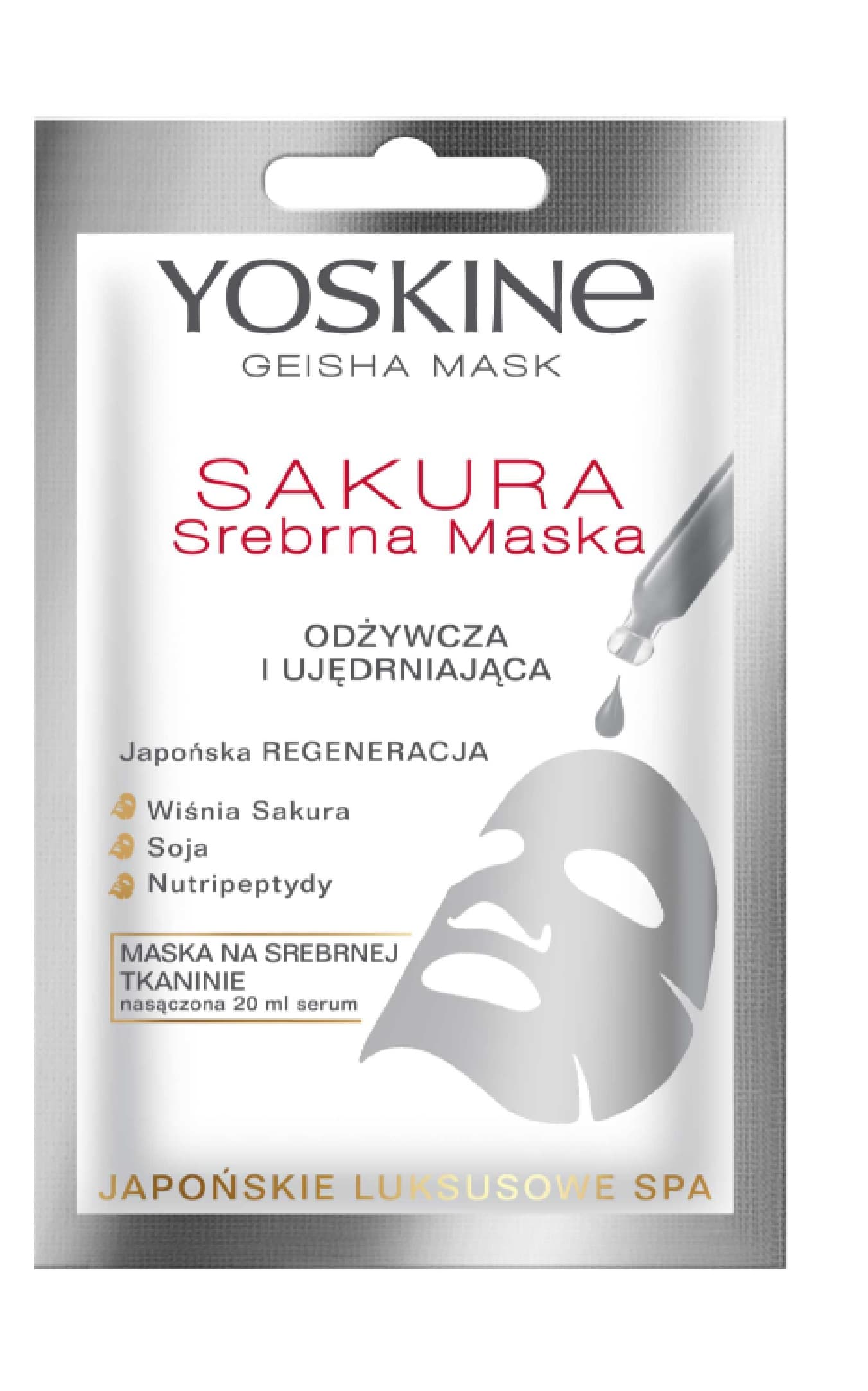GEISHA MASK SREBRNA SAKURA