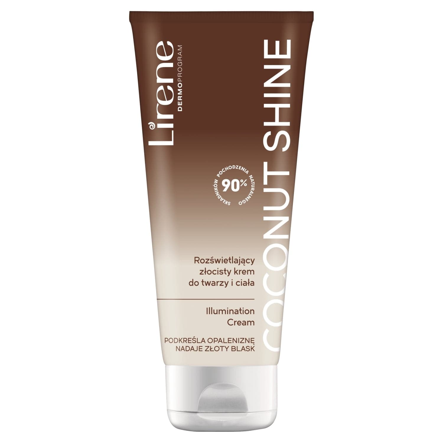 Coconut Shine Rozświetlający złocisty krem do twarzy i ciała