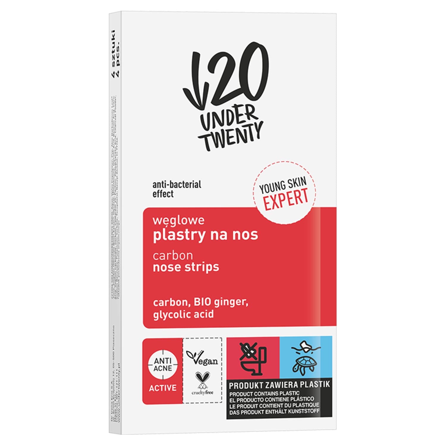 Under Twenty Węglowe plastry na nos