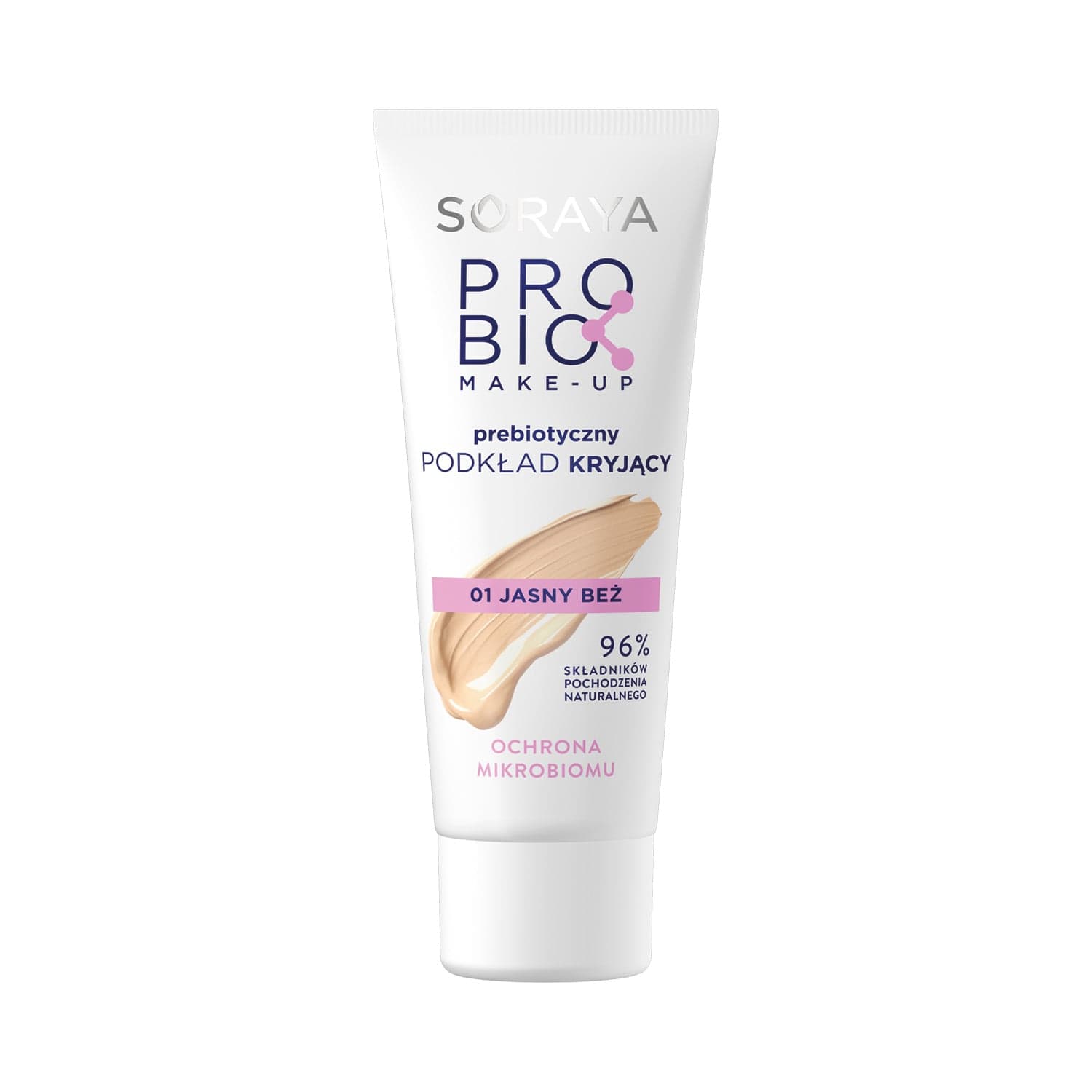PROBIO MAKE-UP Prebiotyczny podkład kryjący, 01 jasny beż