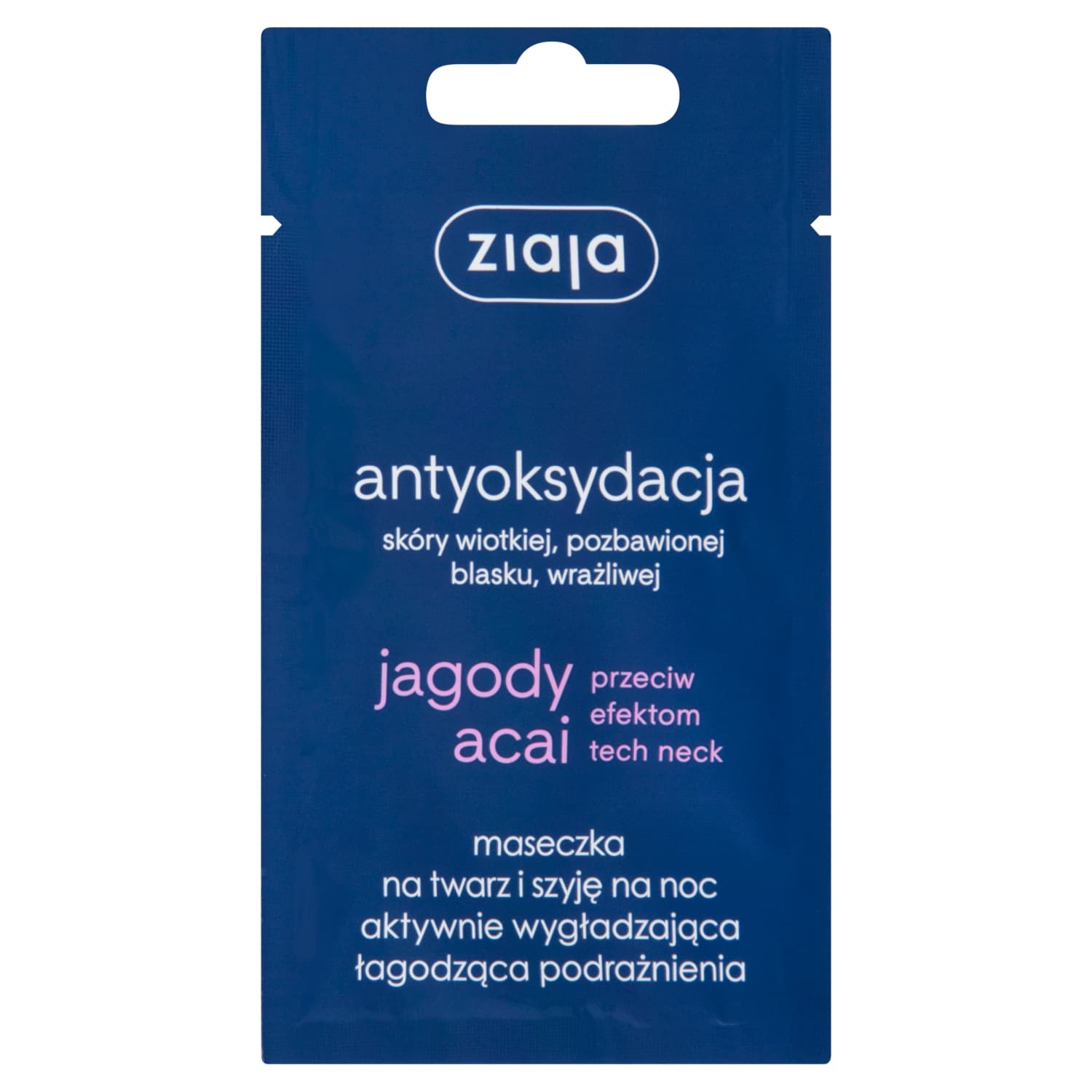 Jagody acai Maseczka na twarz i szyję noc aktywnie wygładzająca