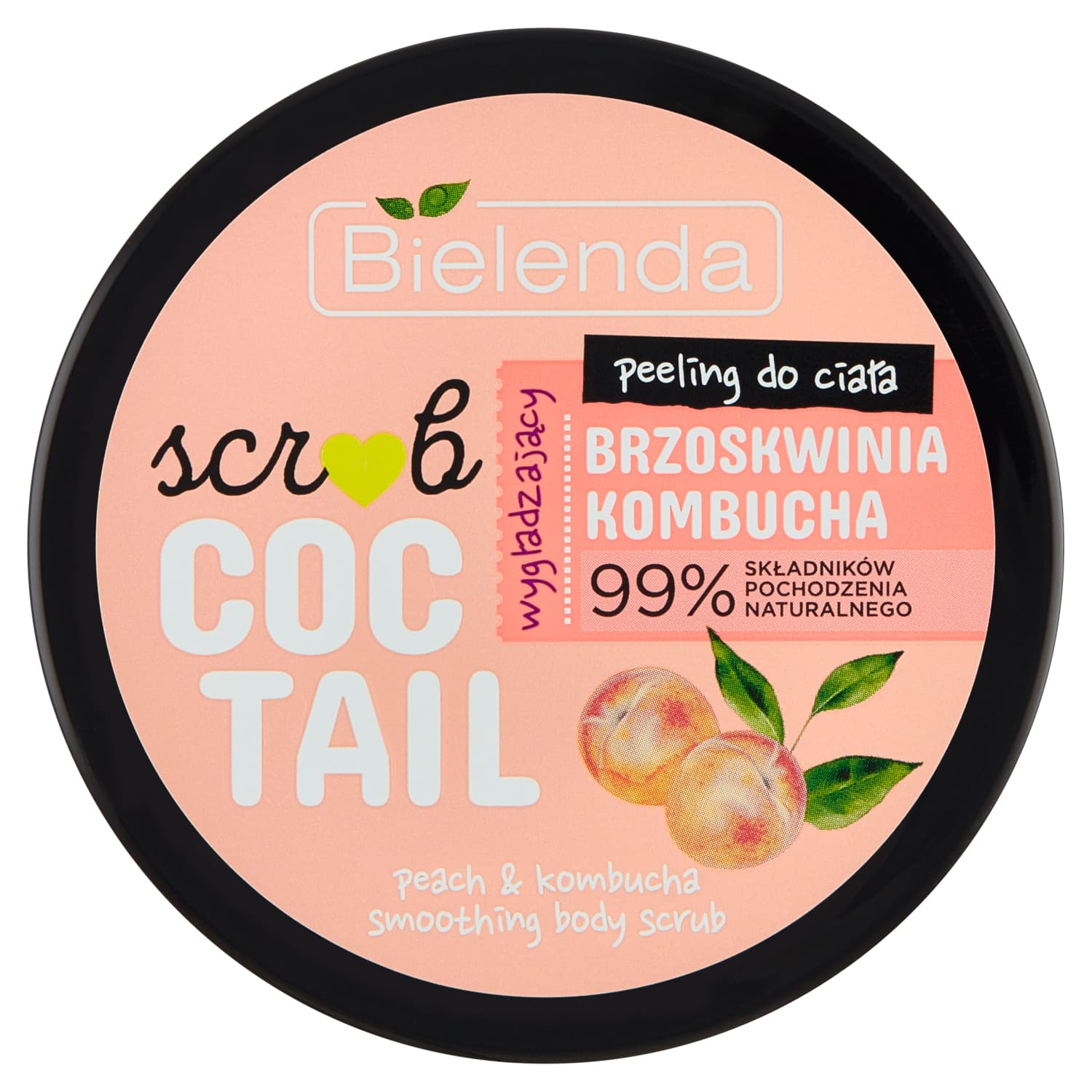 Coctail Scrub Peeling do ciała wygładzający brzoskwinia kombucha