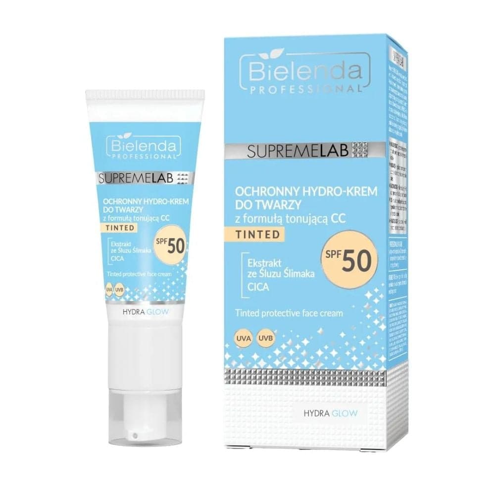 Ochronny hydro-krem do twarzy z formułą tonującą CC SPF 50