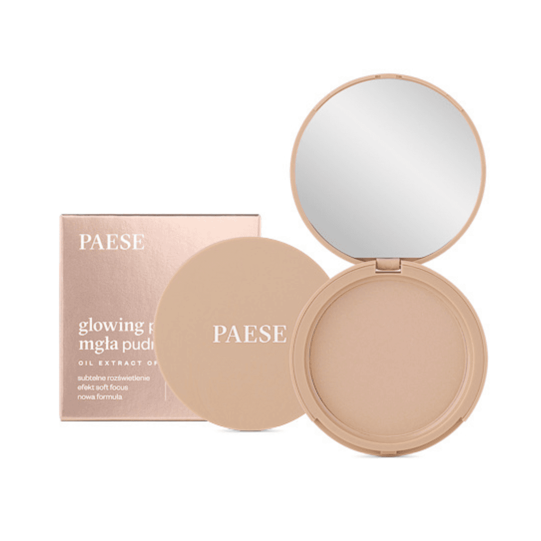 rozświetlający puder do twarzy Mgła Pudrowa Glowing Powder 12 Natural Beige
